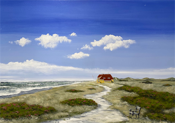 Kongevillaen - Kunstkort i ramme af Billedkunstner Gitte Toft. 